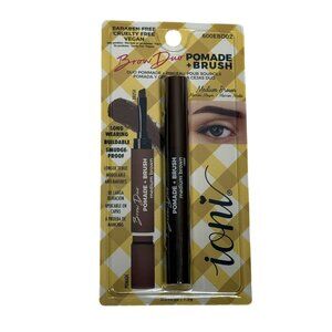 Ioni Brow Duo Pomade + Brush Medium Brown Vegan Cruelty Free